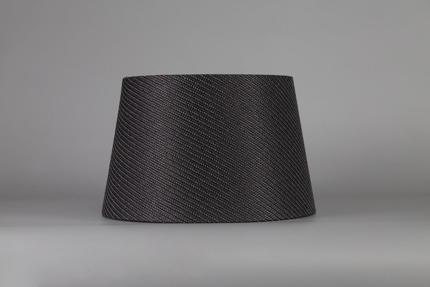 Hobcroft Round, 280 and 350 x 220mm Fabric Shade, Charcoal Grey and White Laminate