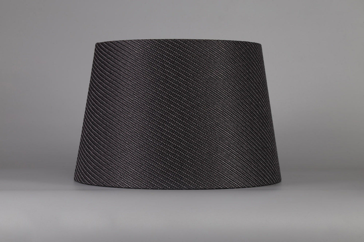 Hobcroft Round, 320 and 400 x 260mm Fabric Shade, Charcoal Grey and White Laminate