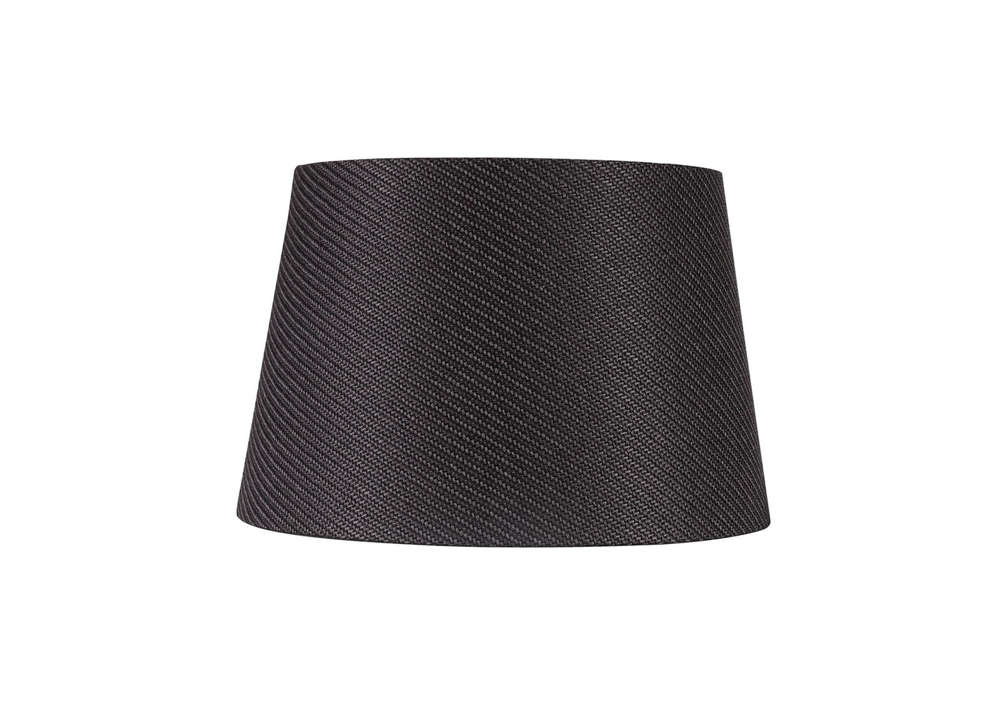 Hobcroft Round, 320 and 400 x 260mm Fabric Shade, Charcoal Grey and White Laminate