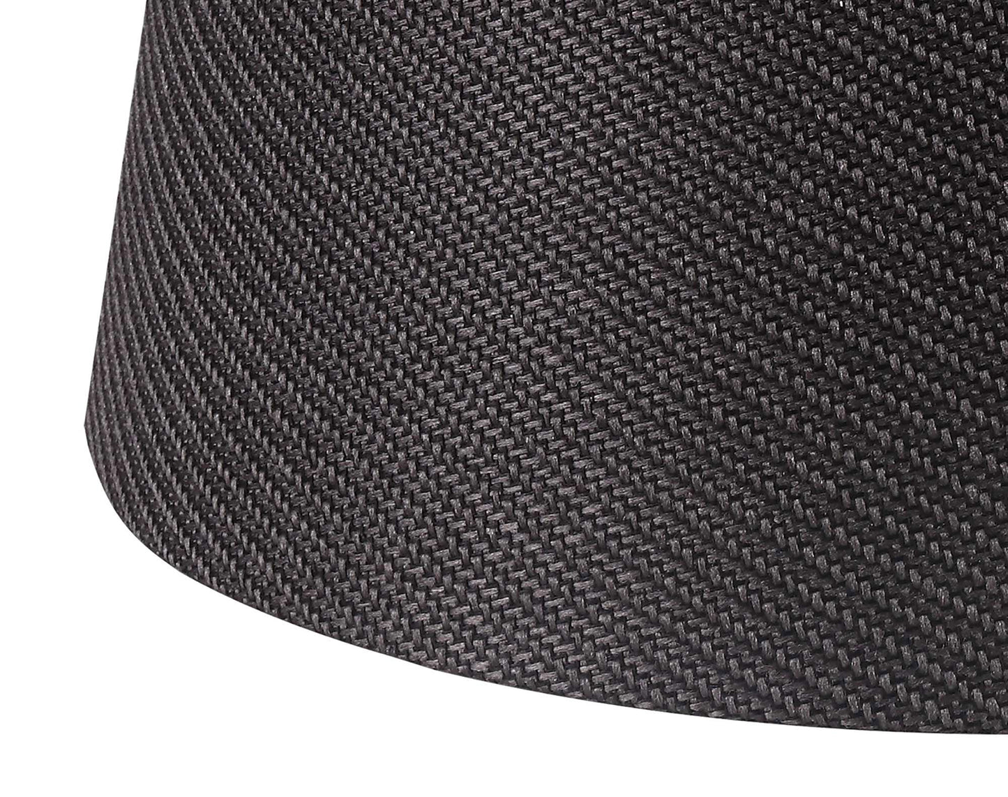Hobcroft Round, 320 and 400 x 260mm Fabric Shade, Charcoal Grey and White Laminate