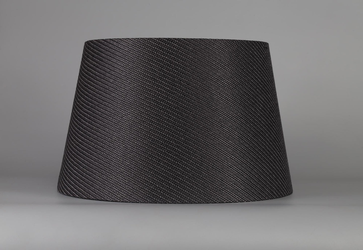 Hobcroft Round, 350 and 450 x 280mm Fabric Shade, Charcoal Grey and White Laminate