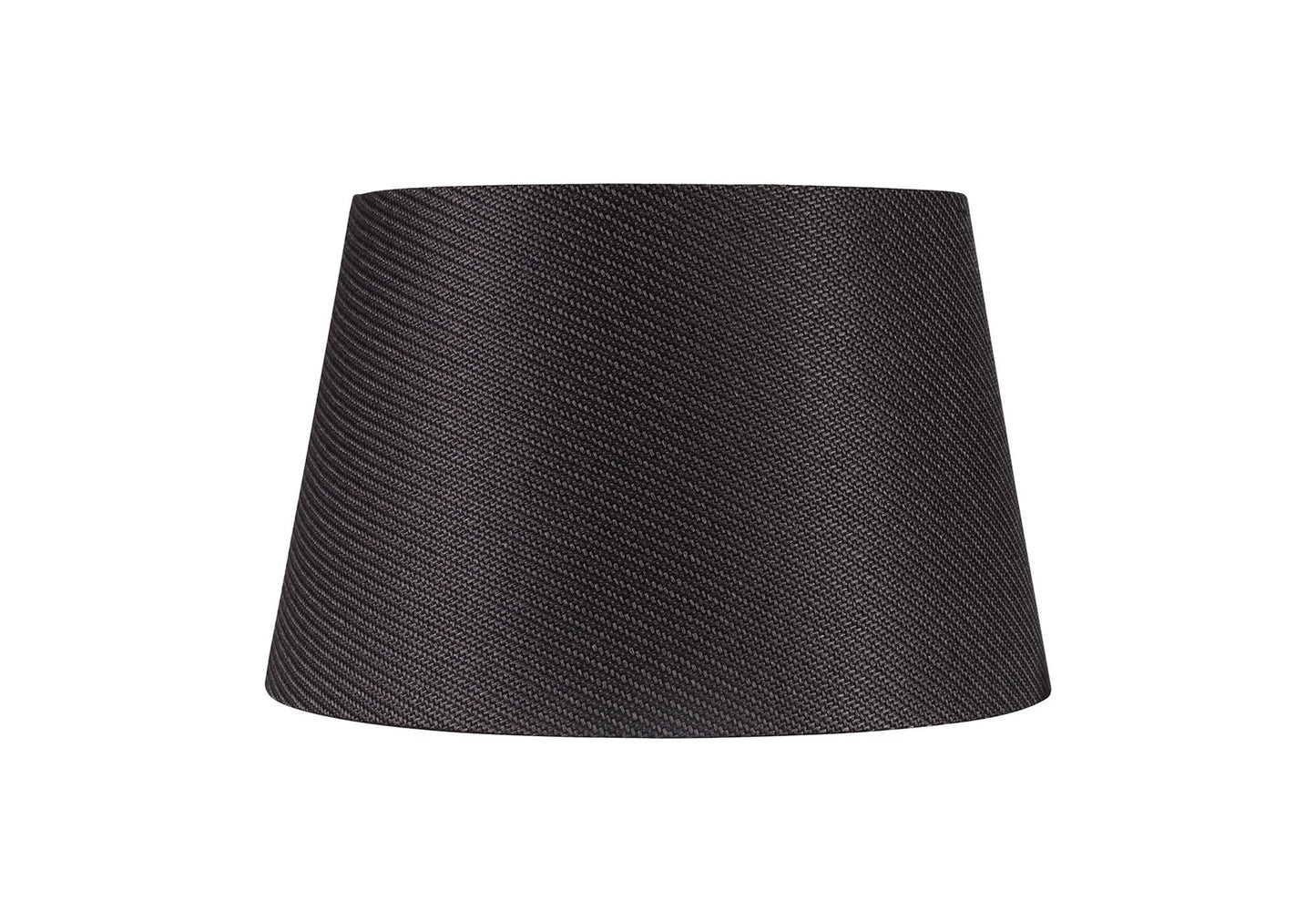 Hobcroft Round, 350 and 450 x 280mm Fabric Shade, Charcoal Grey and White Laminate