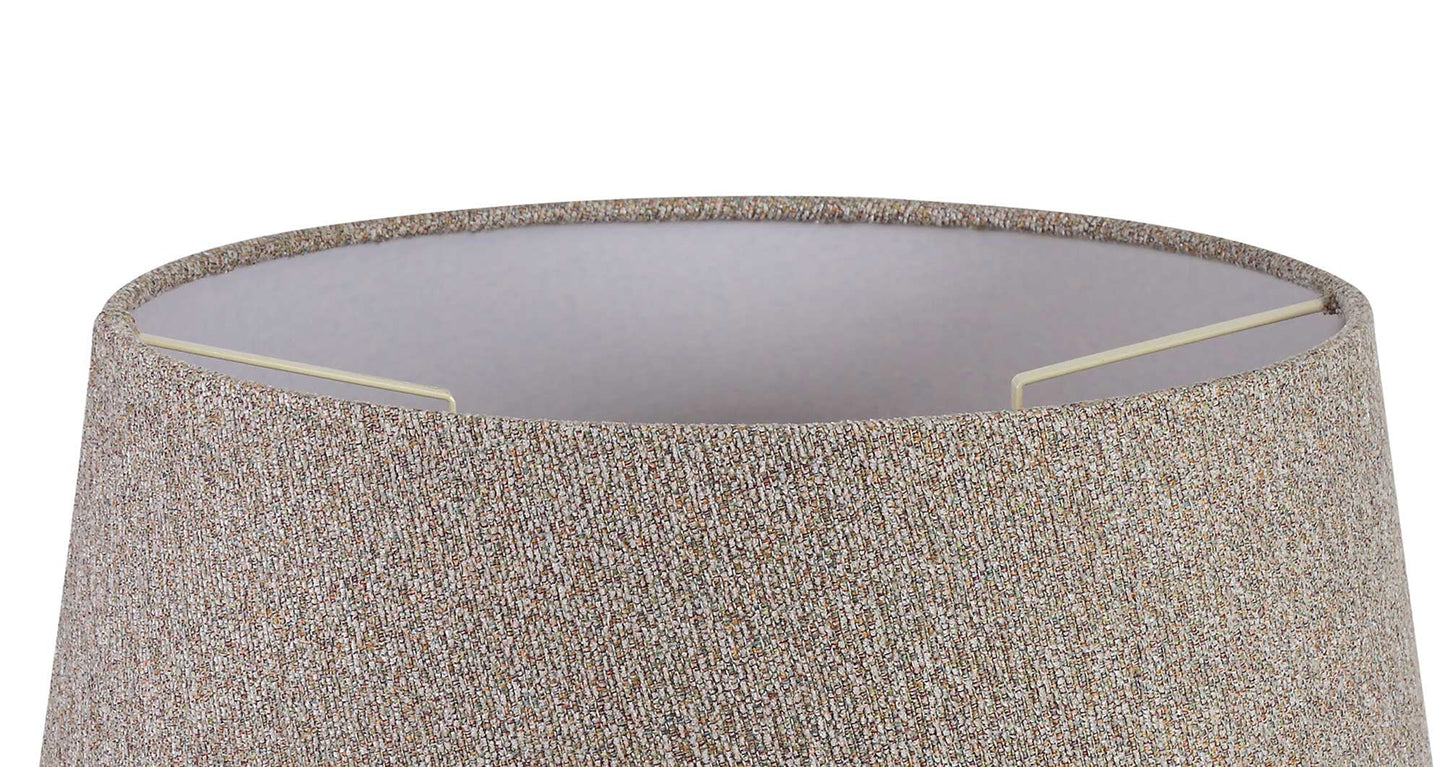 Hobcroft Round, 280 and 350 x 220mm Fabric Shade, Multi and White Laminate