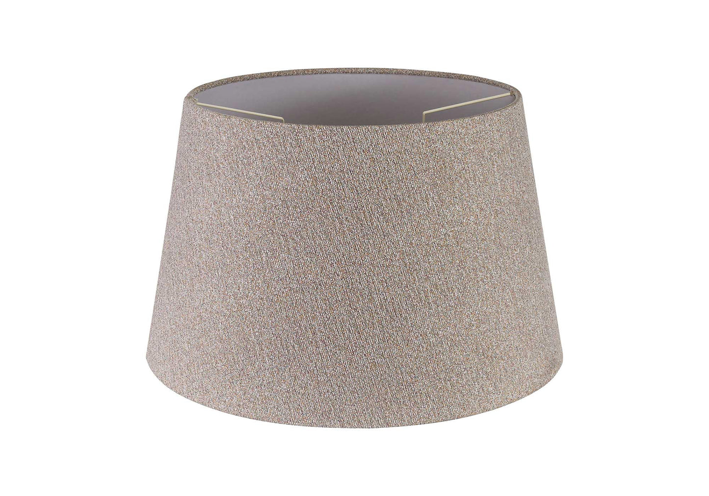 Hobcroft Round, 350 and 450 x 280mm Fabric Shade, Multi and White Laminate