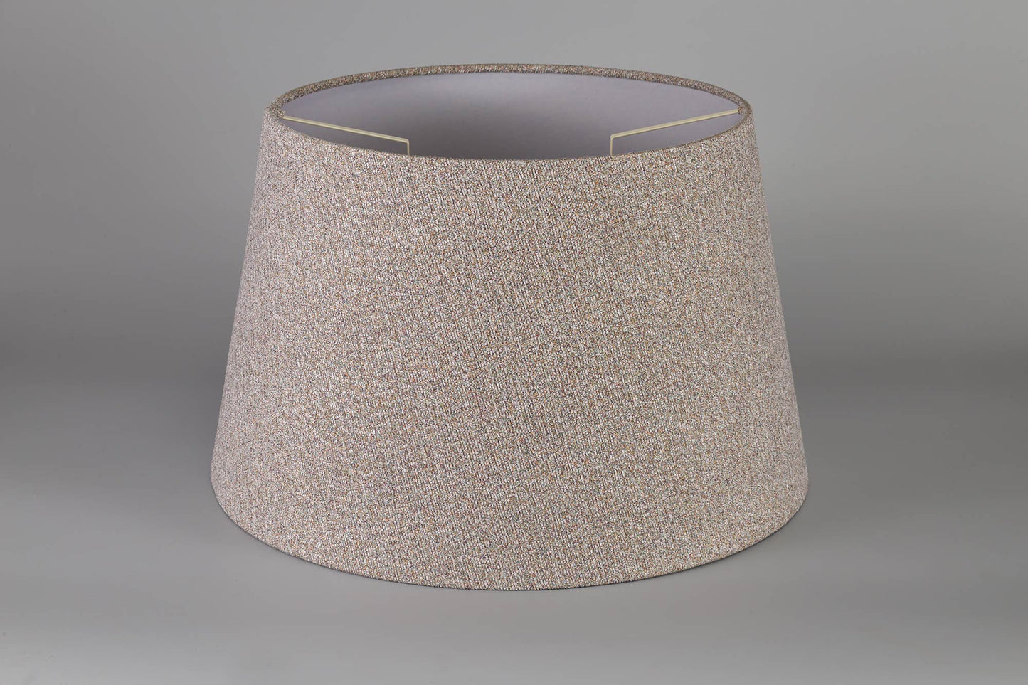 Hobcroft Round, 350 and 450 x 280mm Fabric Shade, Multi and White Laminate