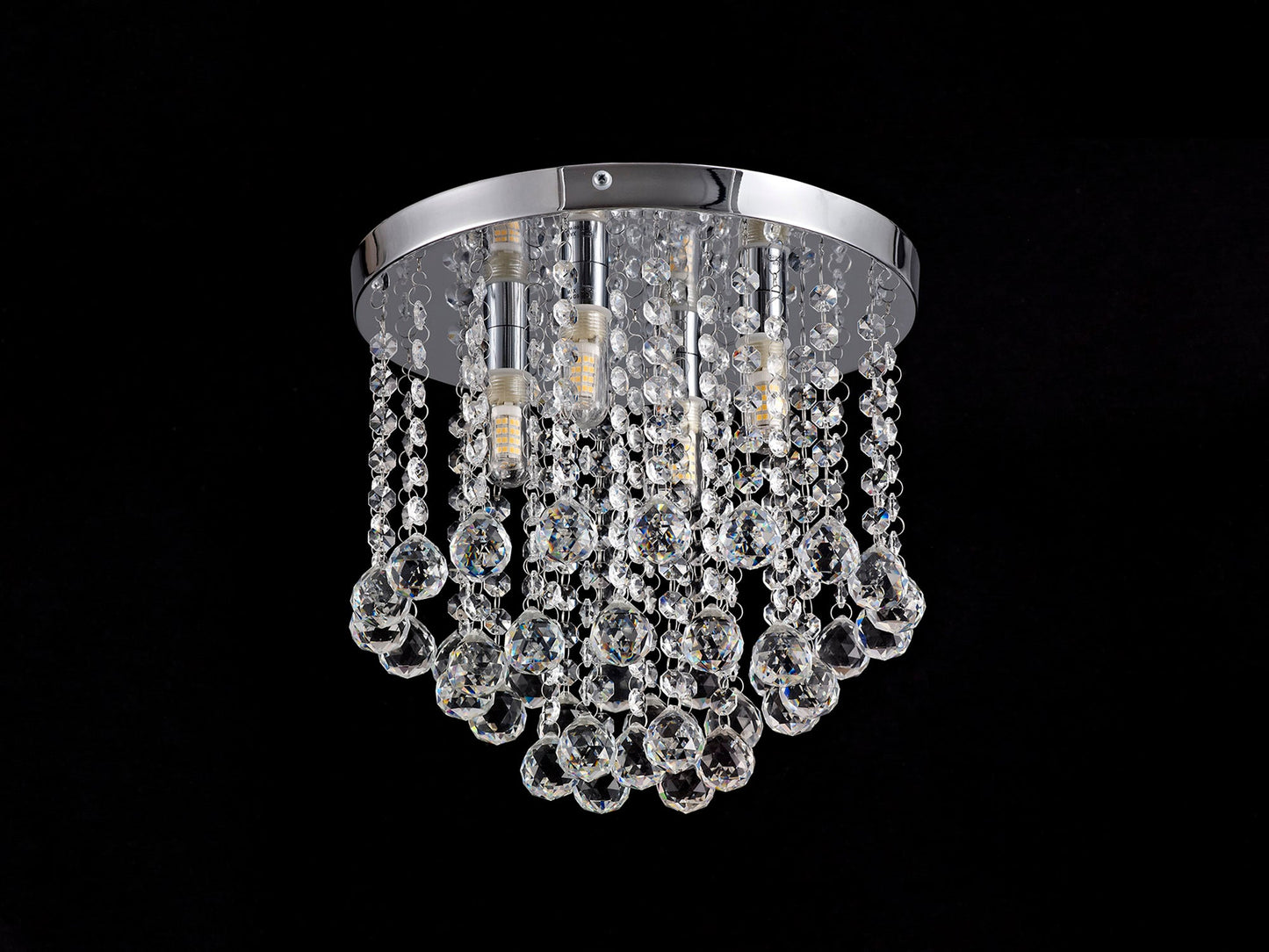 Kelsall Ceiling Light, 4 x G9, IP44, Polished Chrome and Crystal 2