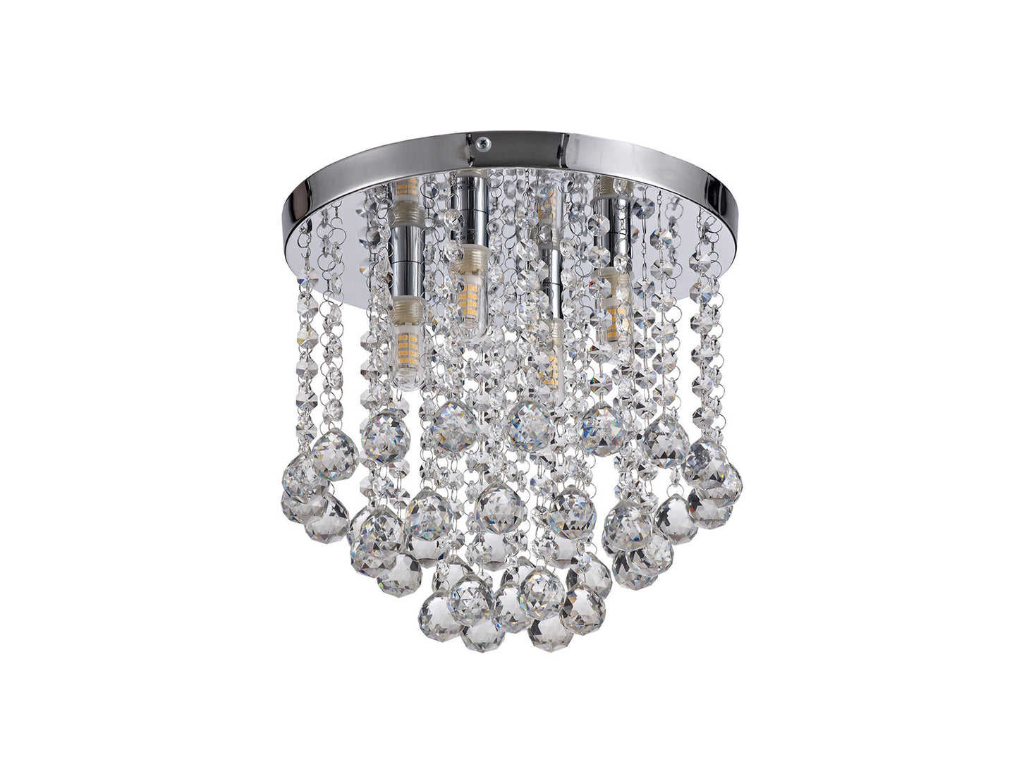 Kelsall Ceiling Light, 4 x G9, IP44, Polished Chrome and Crystal 2