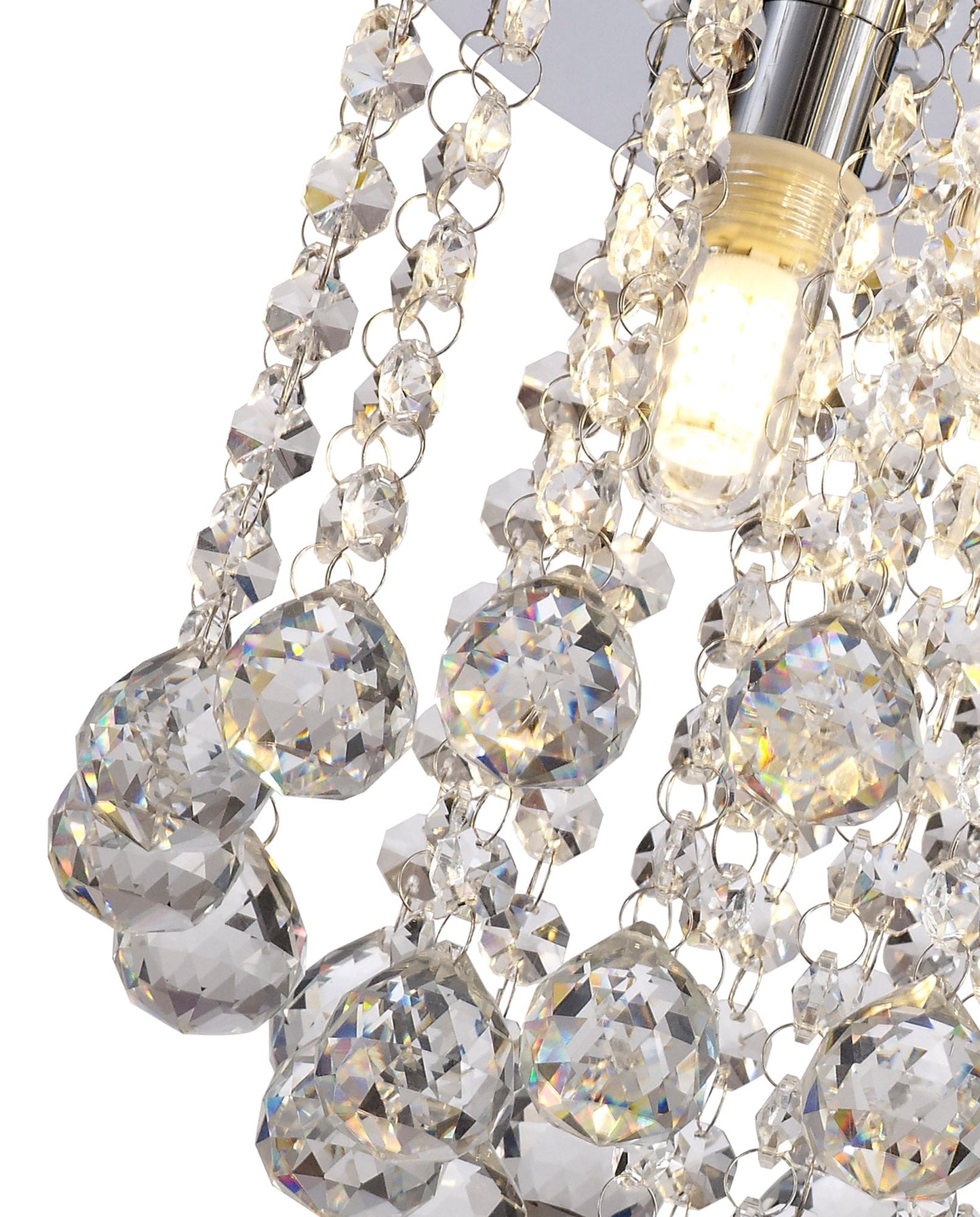 Kelsall Ceiling Light, 4 x G9, IP44, Polished Chrome and Crystal 2
