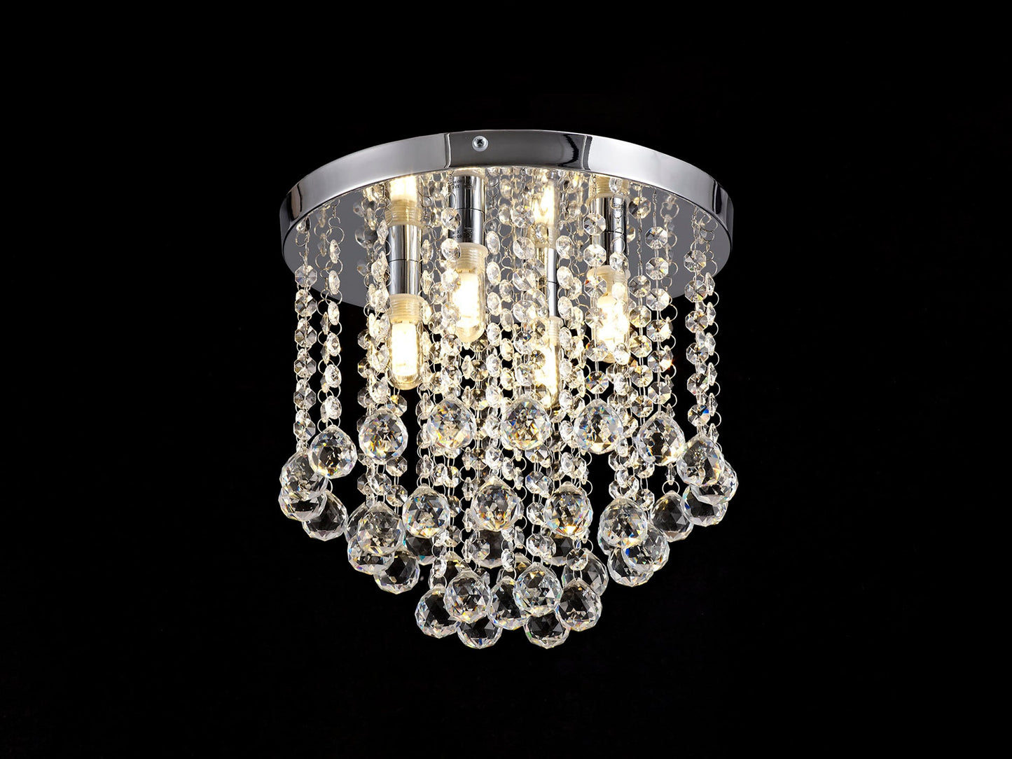 Kelsall Ceiling Light, 4 x G9, IP44, Polished Chrome and Crystal 2