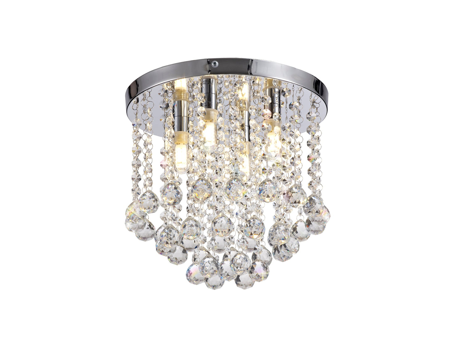Kelsall Ceiling Light, 4 x G9, IP44, Polished Chrome and Crystal 2