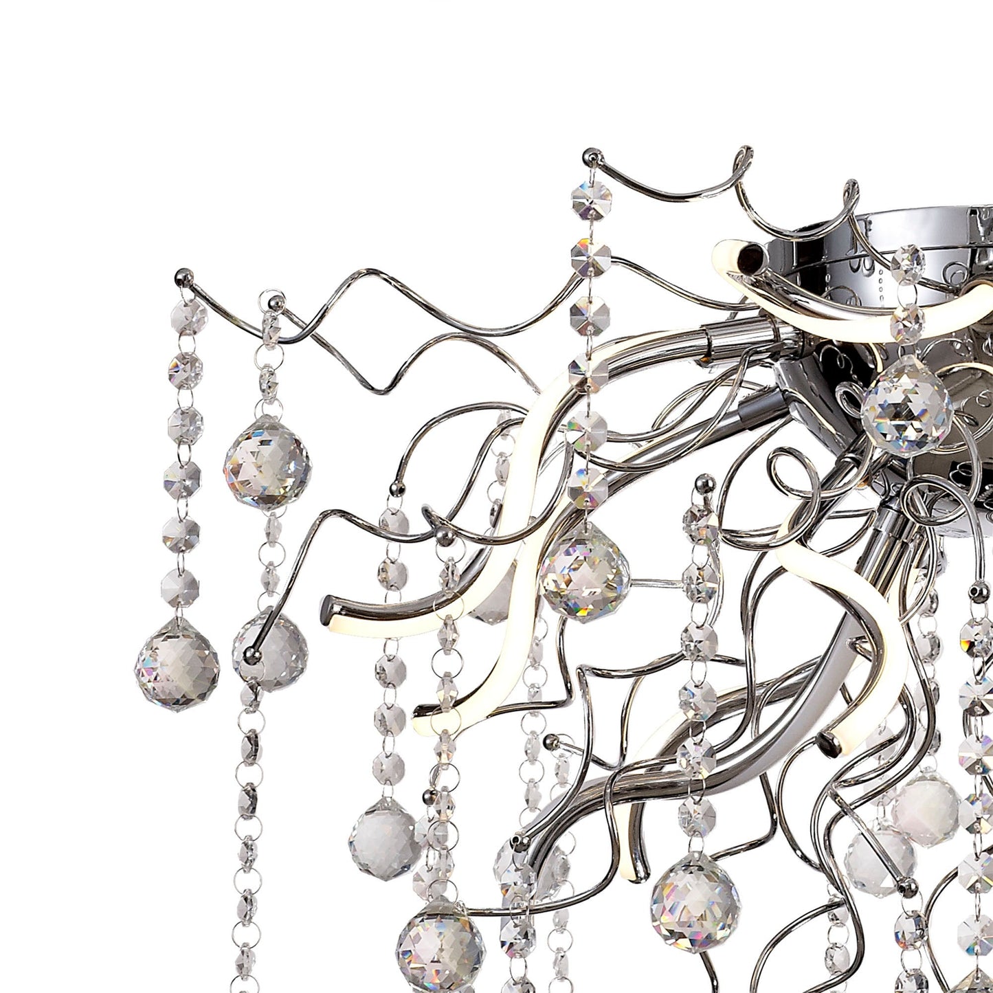 Kerridge Dimmable Ceiling, 12 x 1.75W LED, 3000K, 1640lm, Polished Chrome, 3yrs Warranty