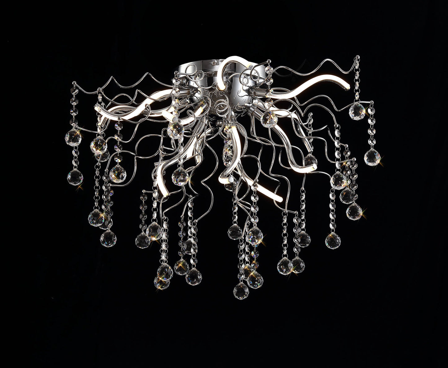 Kerridge Dimmable Ceiling, 12 x 1.75W LED, 3000K, 1640lm, Polished Chrome, 3yrs Warranty