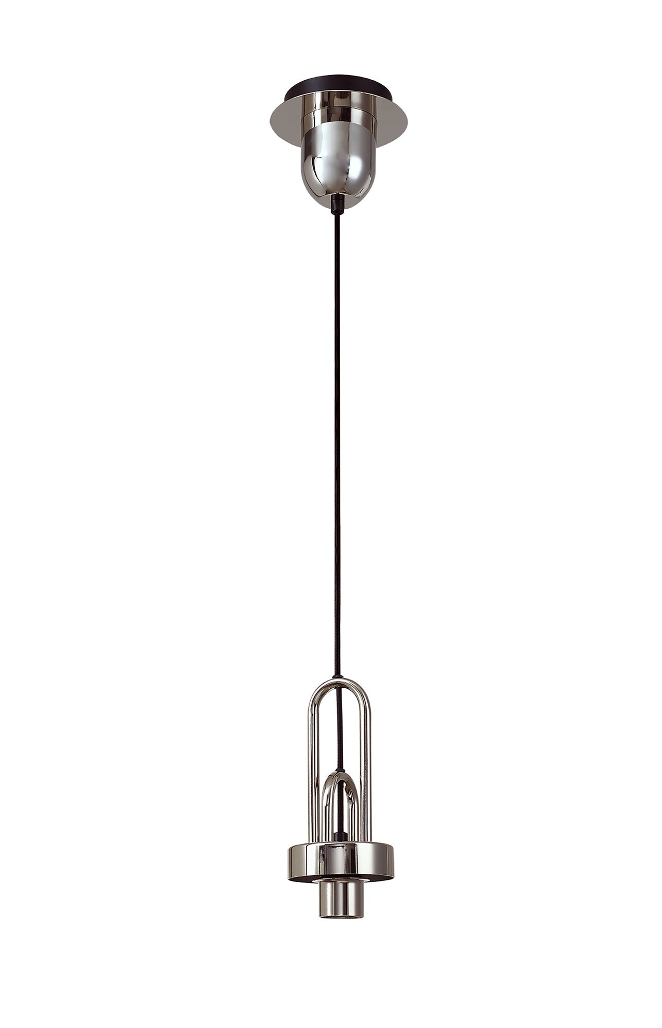 Kingsley Suspension Kit, 1 x E27, Polished Nickel and Matt Black
