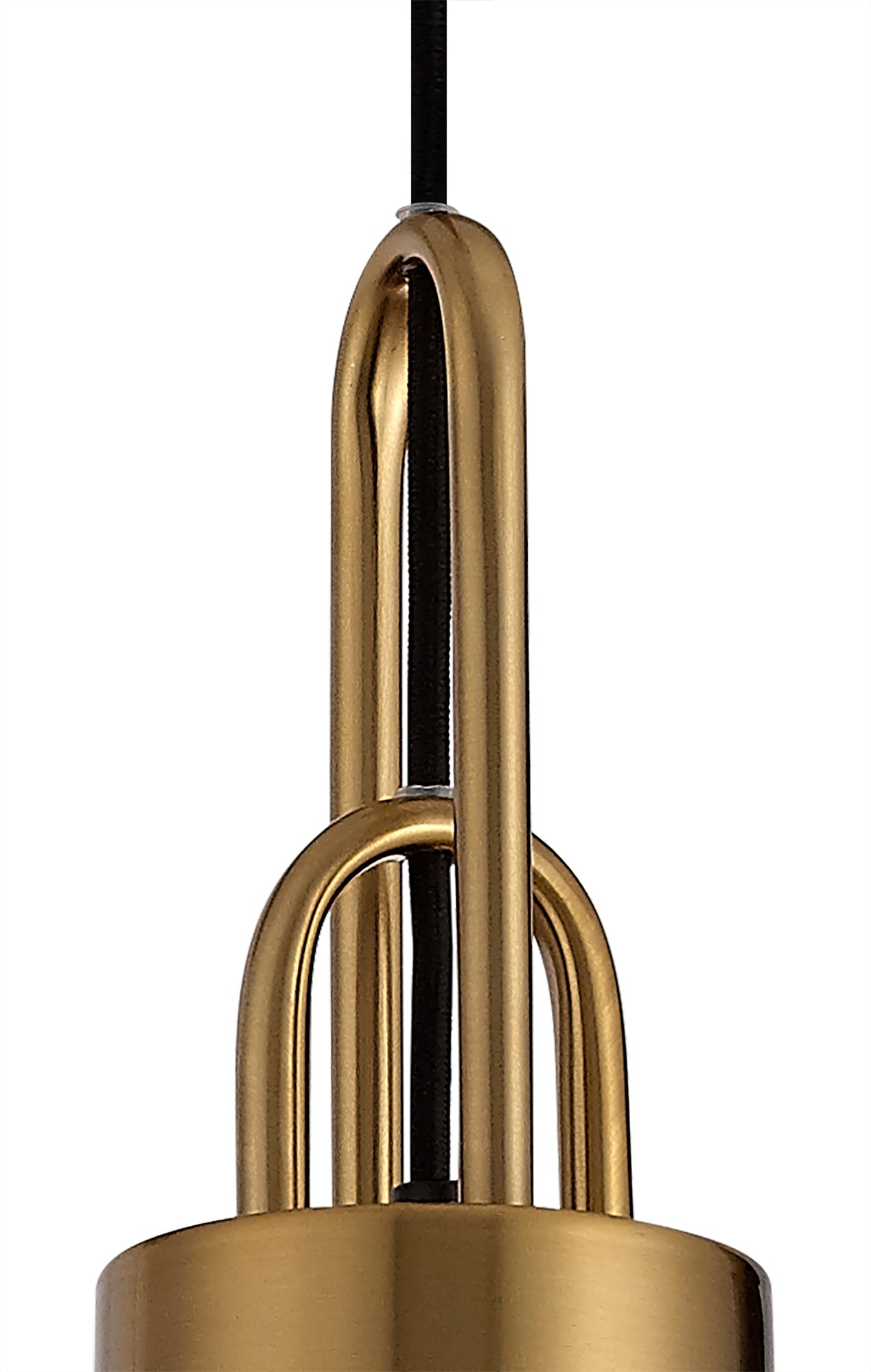 Kingsley 1 Light Pendant E27 With 30cm Globe Glass, Brass Gold and Matt Black and Clear