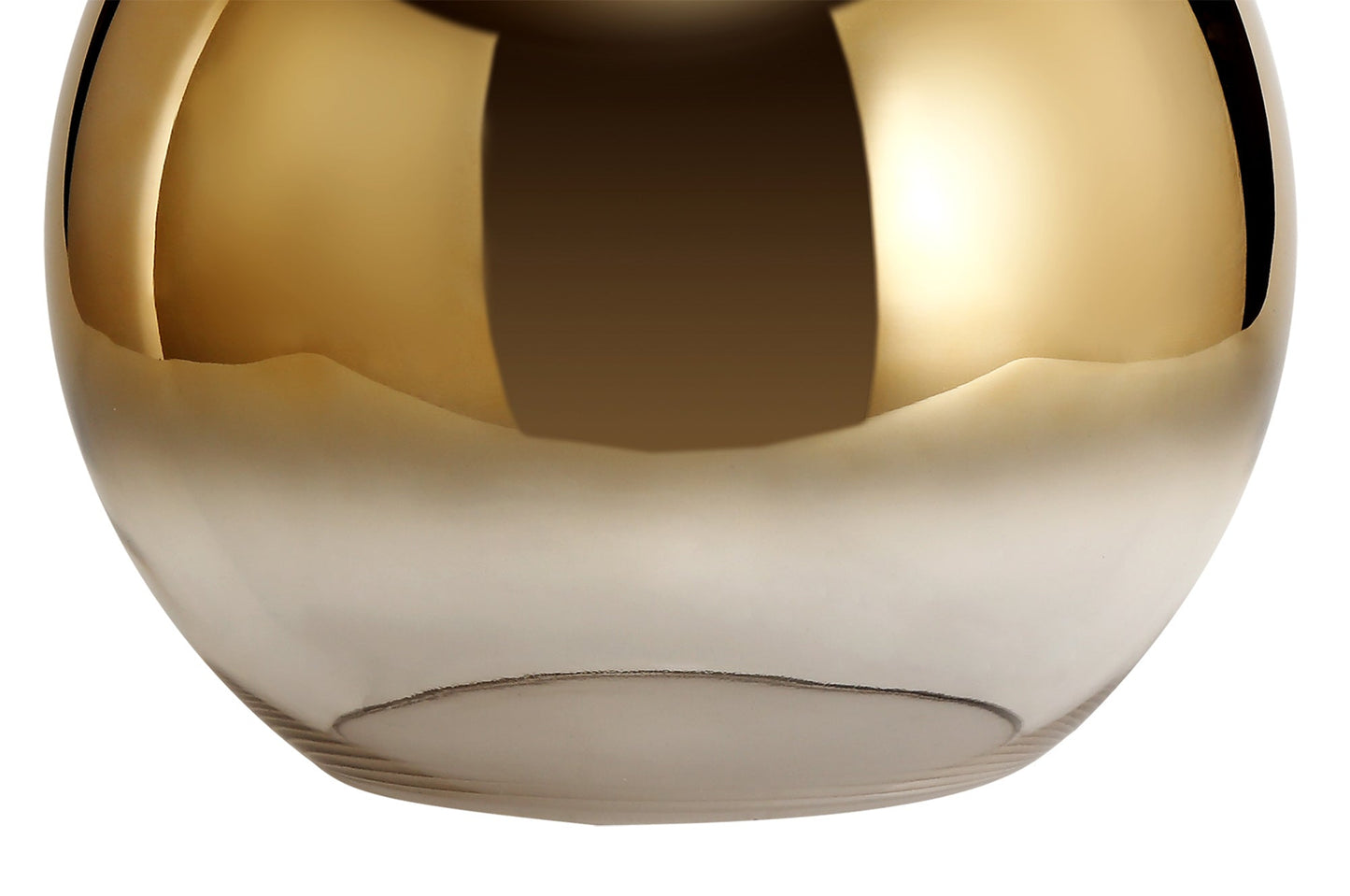 Kingsley 1 Light Pendant E27 With 30cm Globe Glass, Brass Gold and Matt Black and Clear