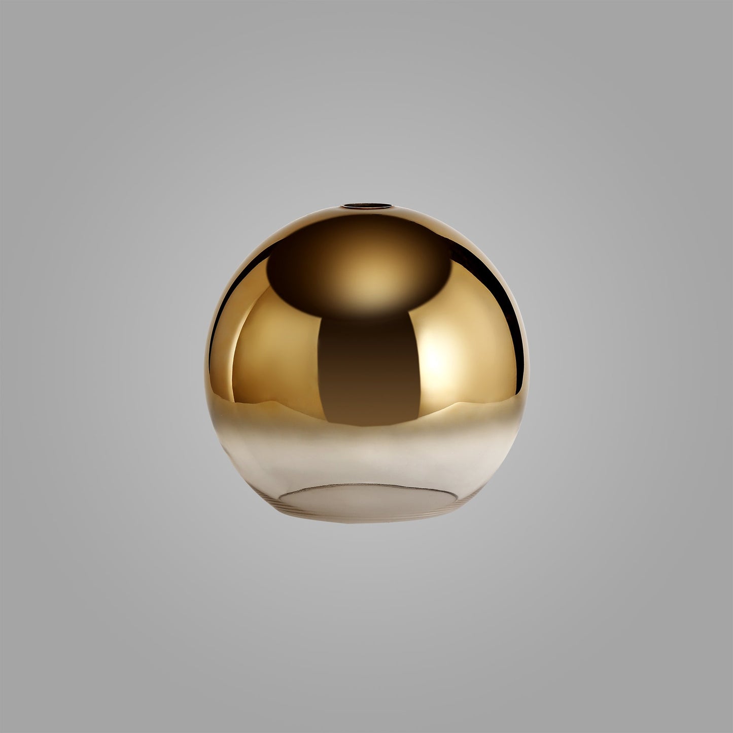 Kingsley 30cm Globe Glass, Brass Gold and Clear