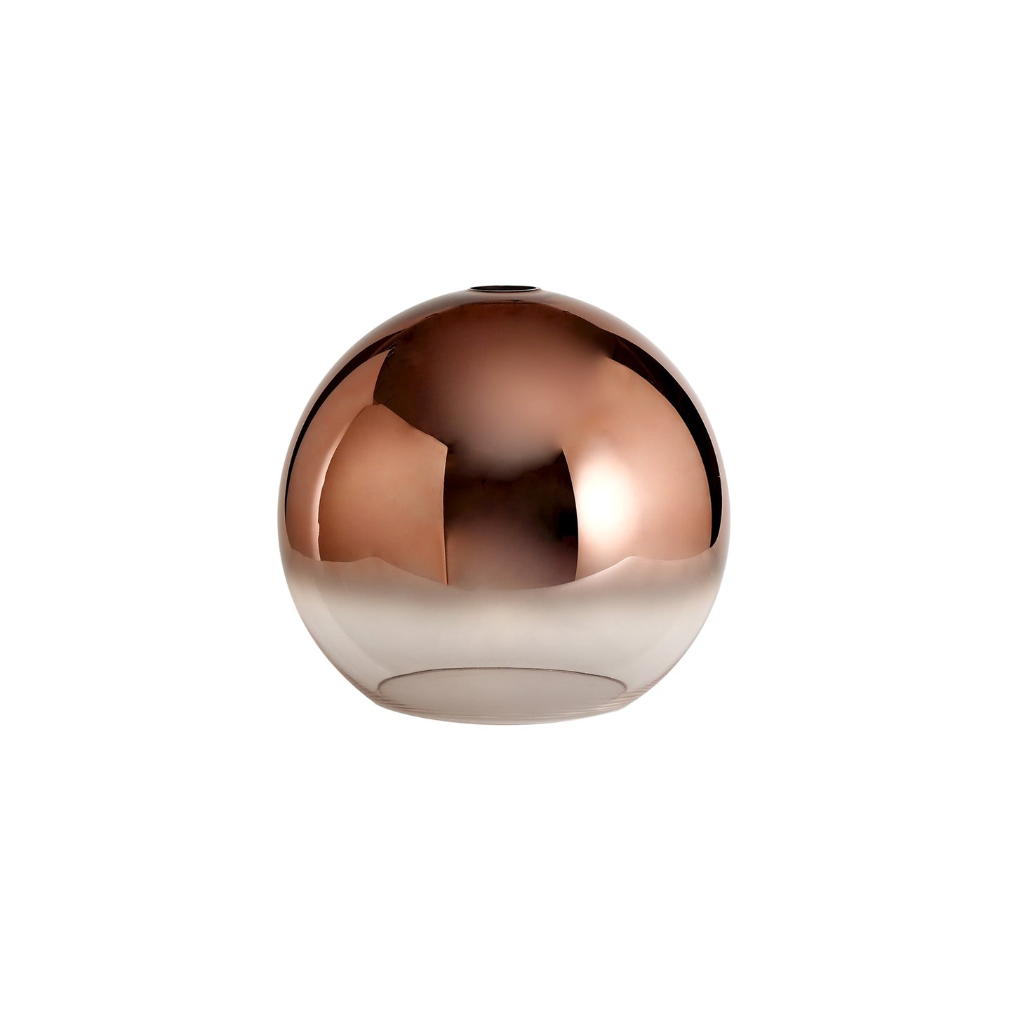 Kingsley 30cm Globe Glass, Copper and Clear