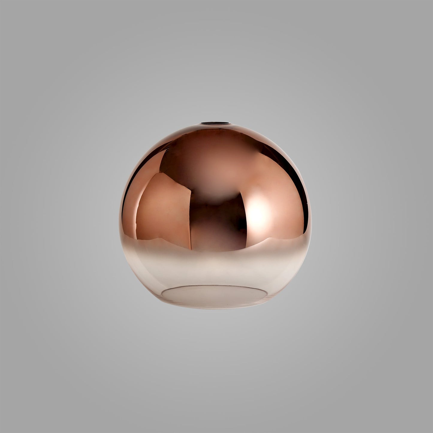 Kingsley 30cm Globe Glass, Copper and Clear