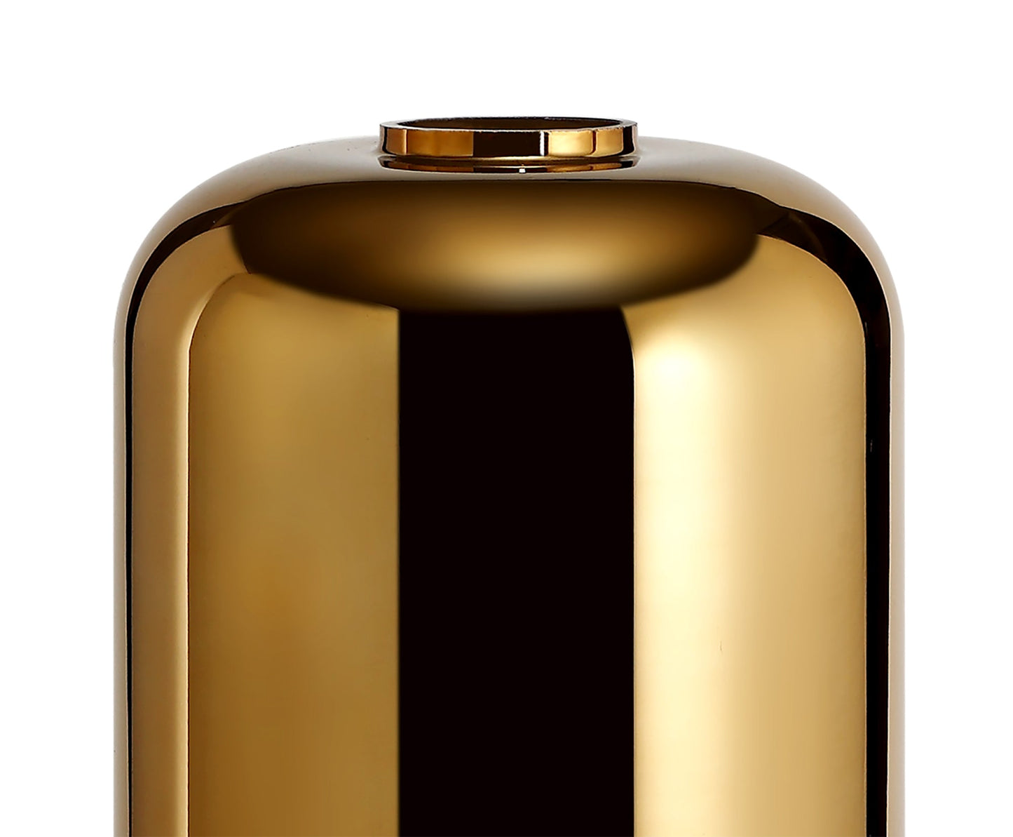 Kingsley 16cm Cylinder Glass, Brass Gold and Clear