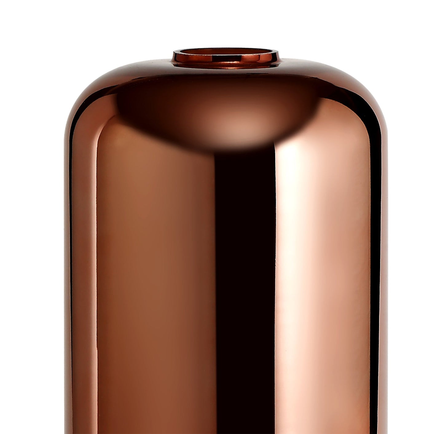 Kingsley 16cm Cylinder Glass, Copper and Clear
