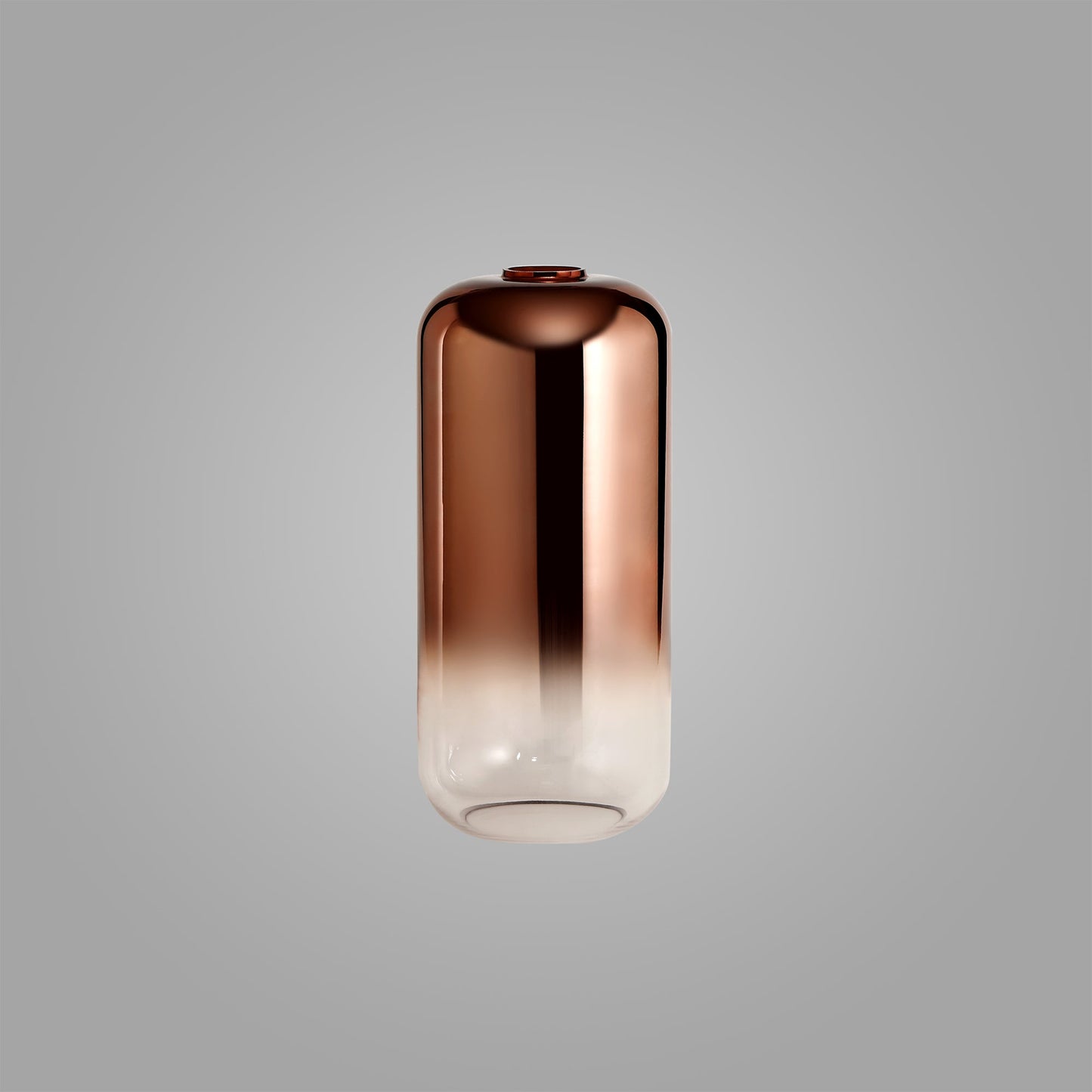 Kingsley 16cm Cylinder Glass, Copper and Clear