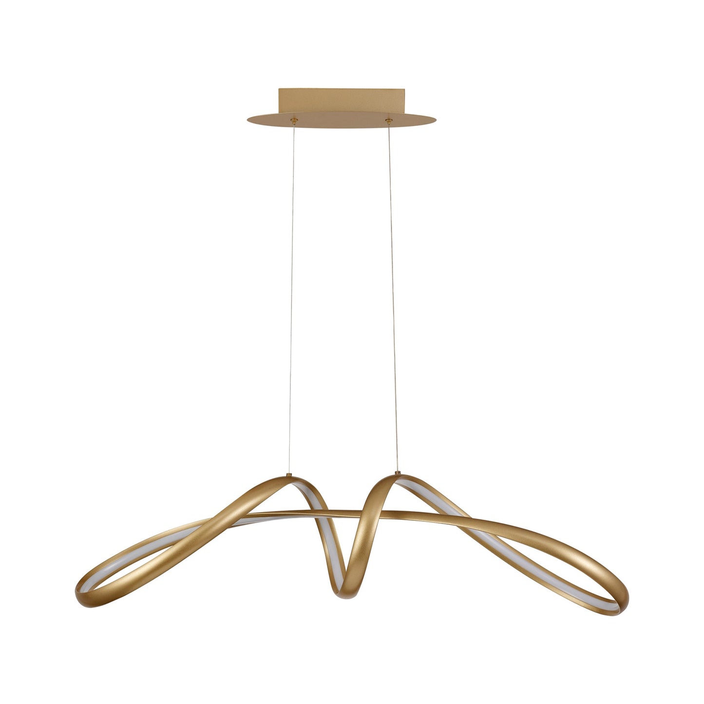 Langley Large Oval Pendant, 1 x 39W LED, 3000K, 1950lm, Sand Gold, 3yrs Warranty