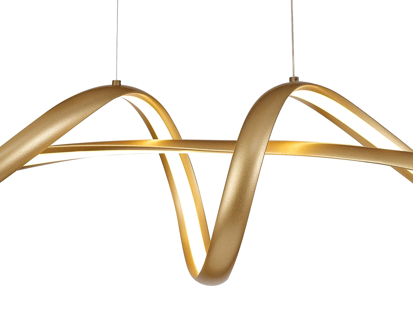 Langley Large Oval Pendant, 1 x 39W LED, 3000K, 1950lm, Sand Gold, 3yrs Warranty