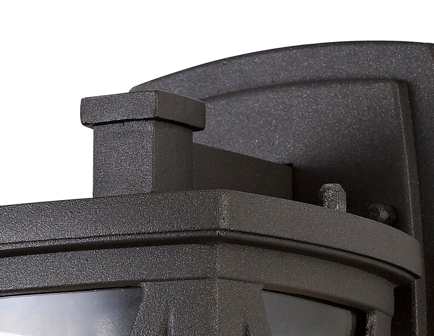 Legh Down Criss Cross Wall Lamp, 1 x E27, IP54, Anthracite and Clear Glass, 2yrs Warranty