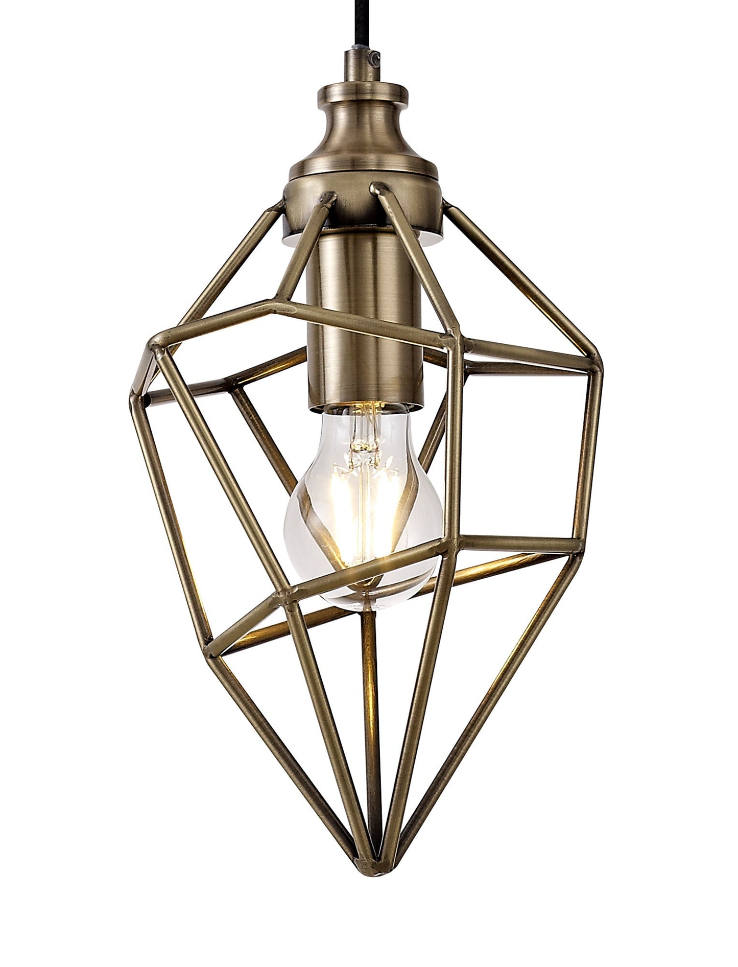 Lymm Small Pendant, 1 x E27, Antique Brass 2