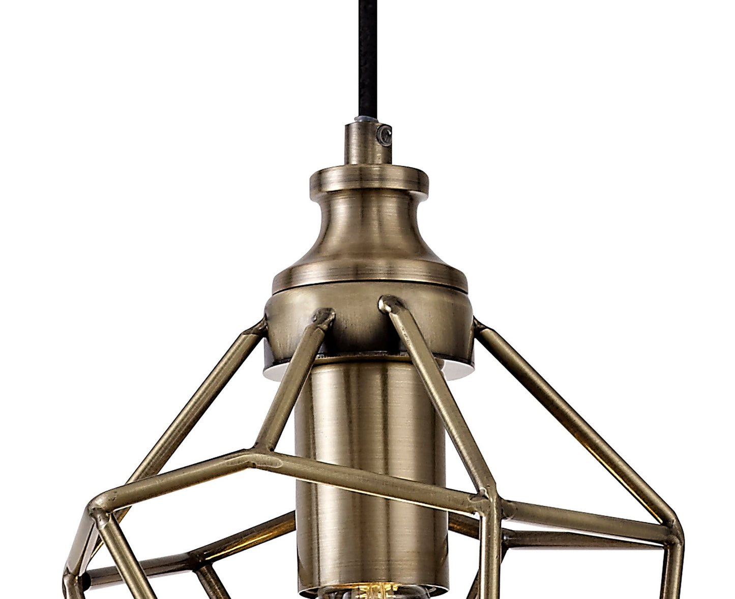 Lymm Small Pendant, 1 x E27, Antique Brass 2