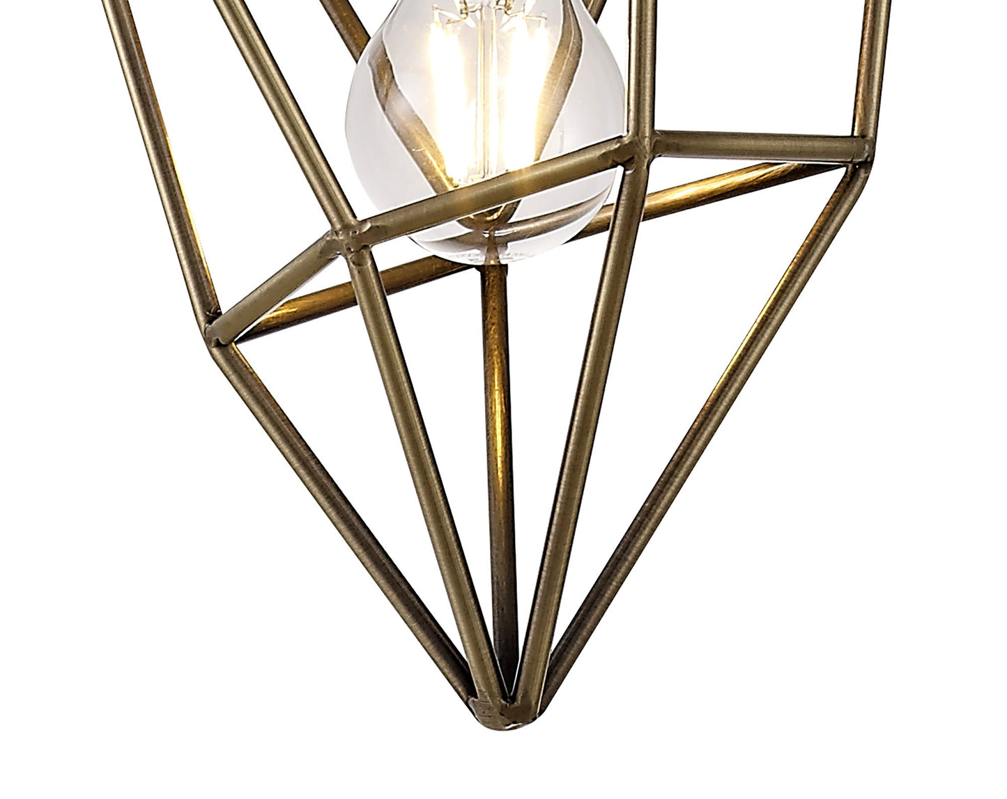 Lymm Small Pendant, 1 x E27, Antique Brass 2