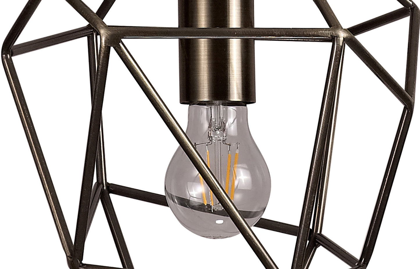 Lymm Medium Pendant, 1 x E27, Antique Brass 2