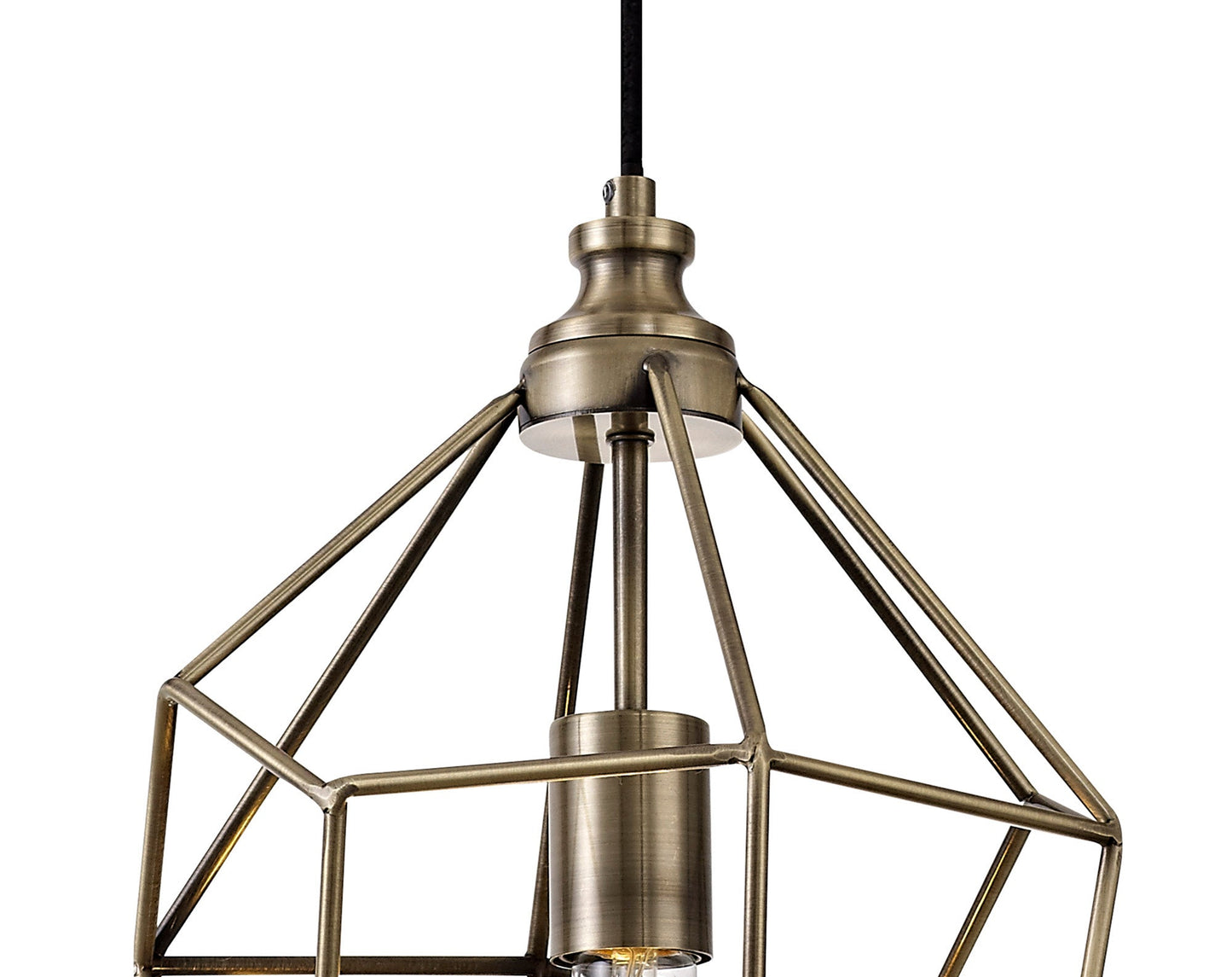 Lymm Large Pendant, 1 x E27, Antique Brass 2