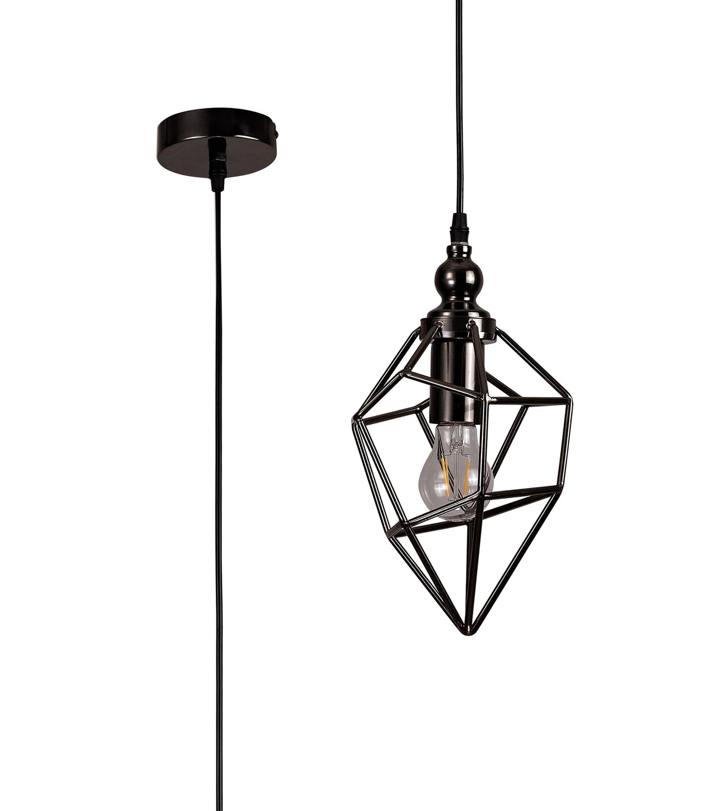 Lymm Small Pendant, 1 x E27, Black Nickel 2