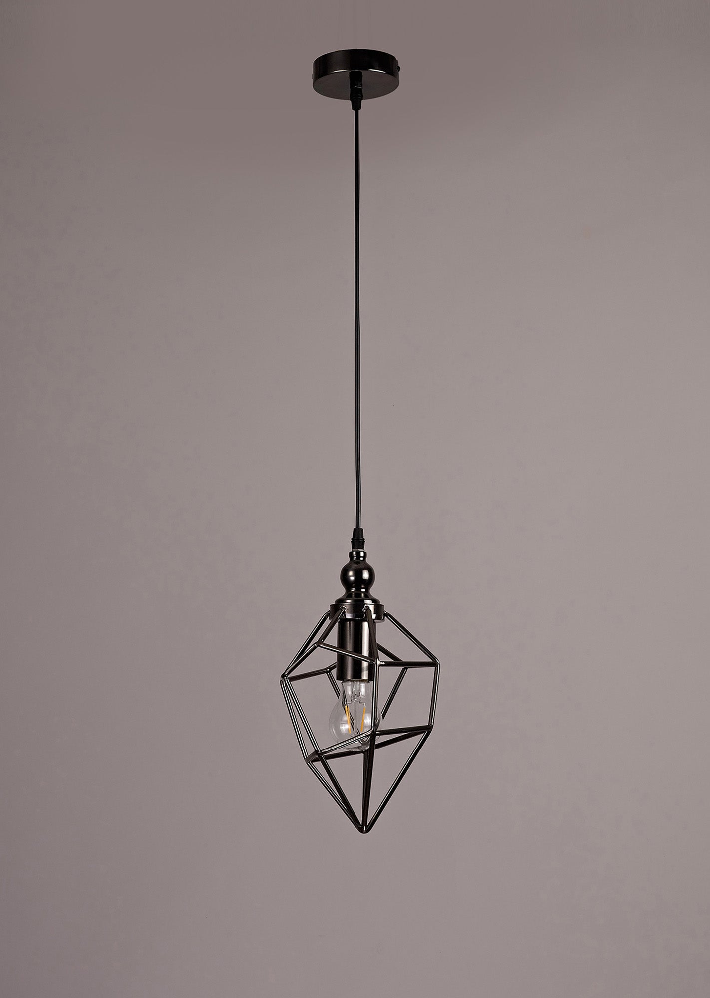 Lymm Small Pendant, 1 x E27, Black Nickel 2