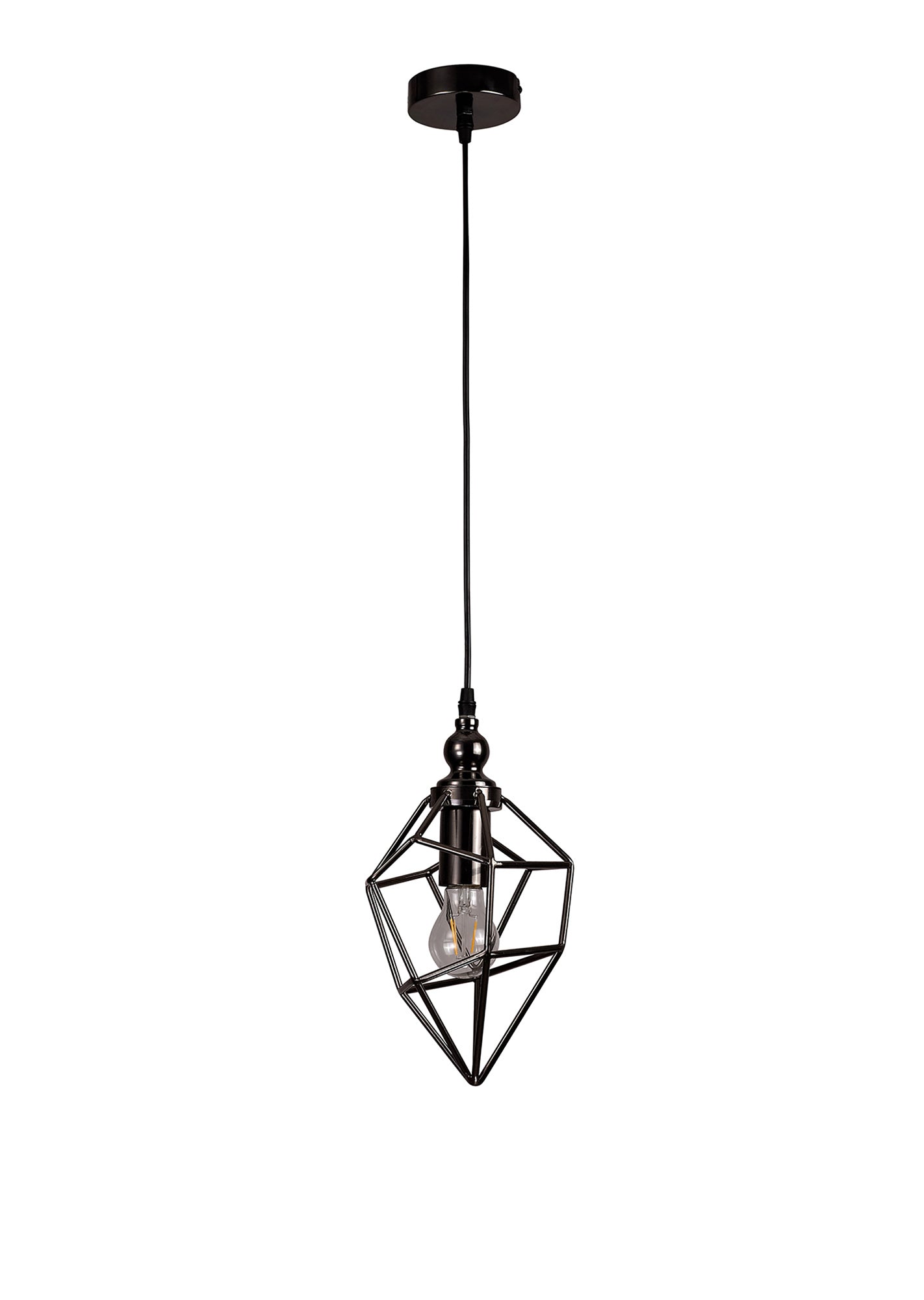 Lymm Small Pendant, 1 x E27, Black Nickel 2