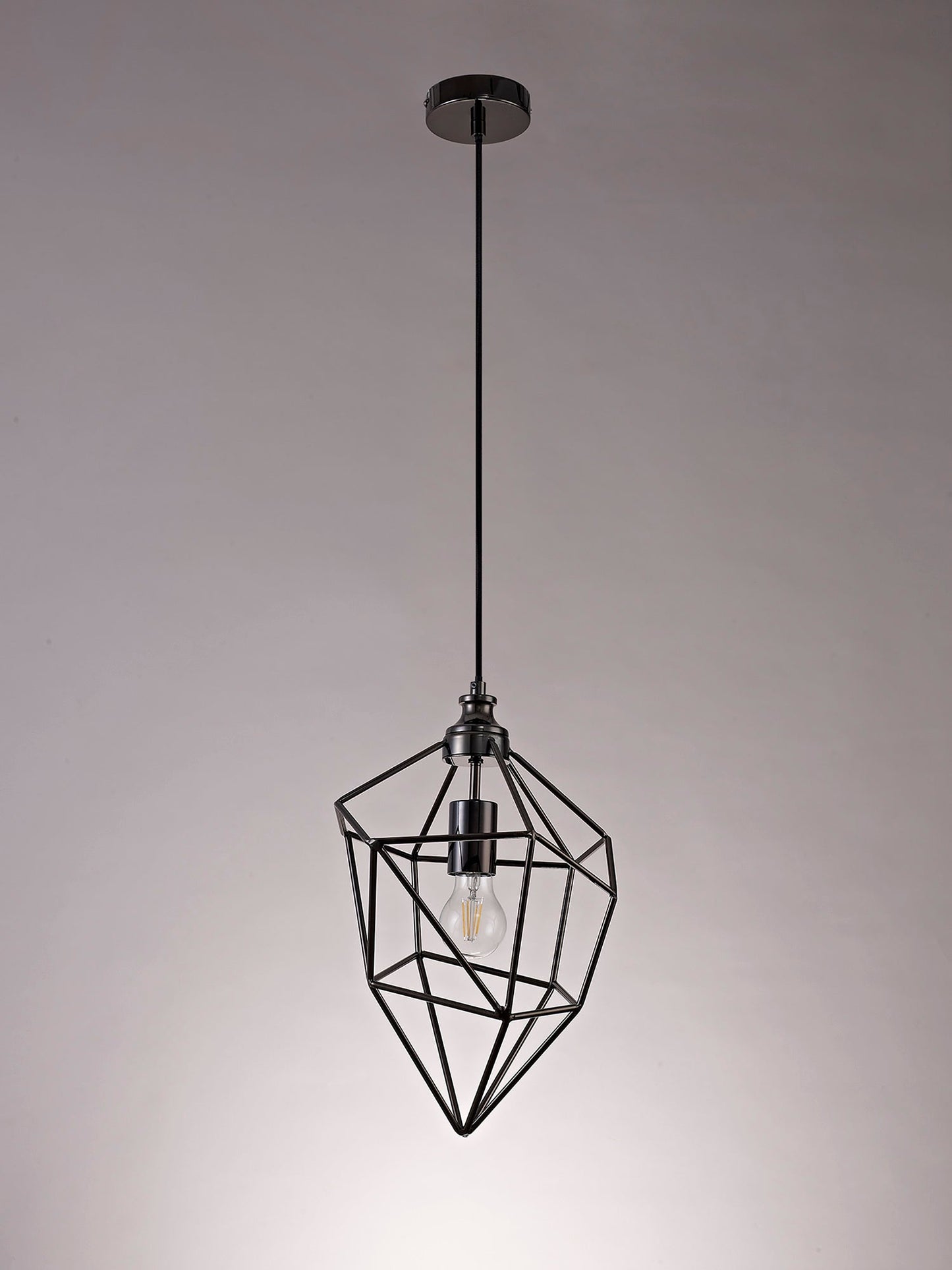 Lymm Medium Pendant, 1 x E27, Black Nickel 2