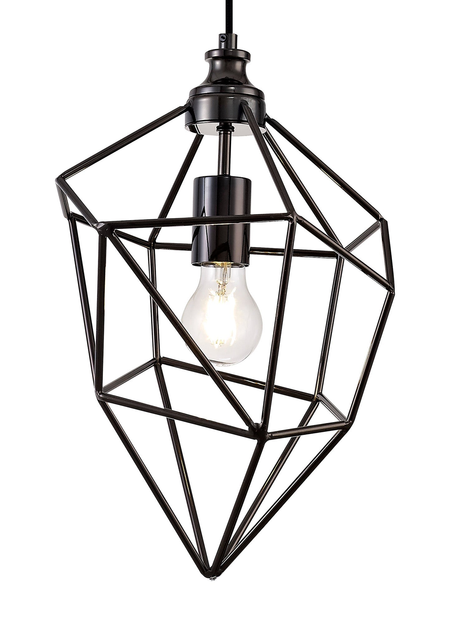 Lymm Medium Pendant, 1 x E27, Black Nickel 2