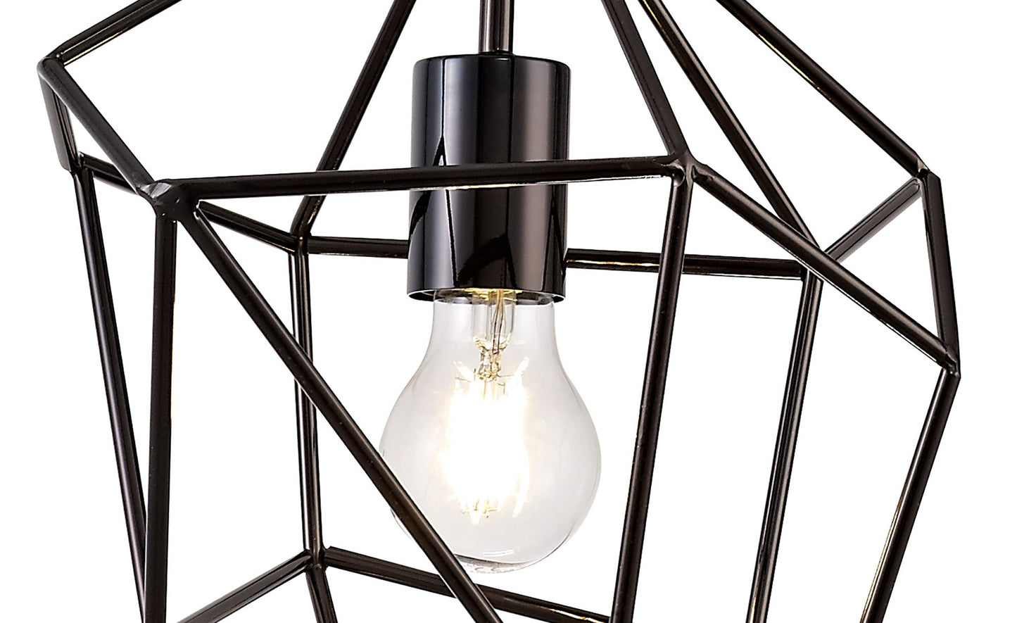 Lymm Medium Pendant, 1 x E27, Black Nickel 2