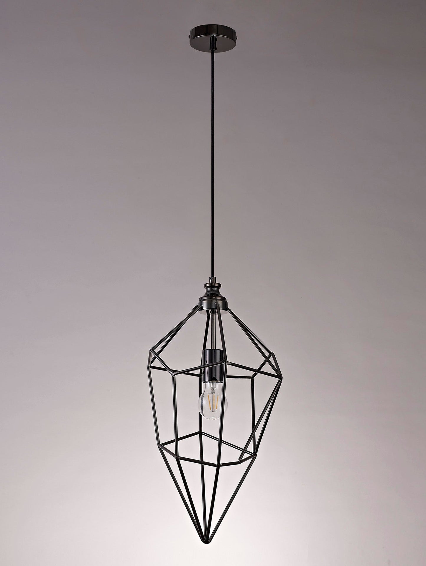 Lymm Large Pendant, 1 x E27, Black Nickel 2