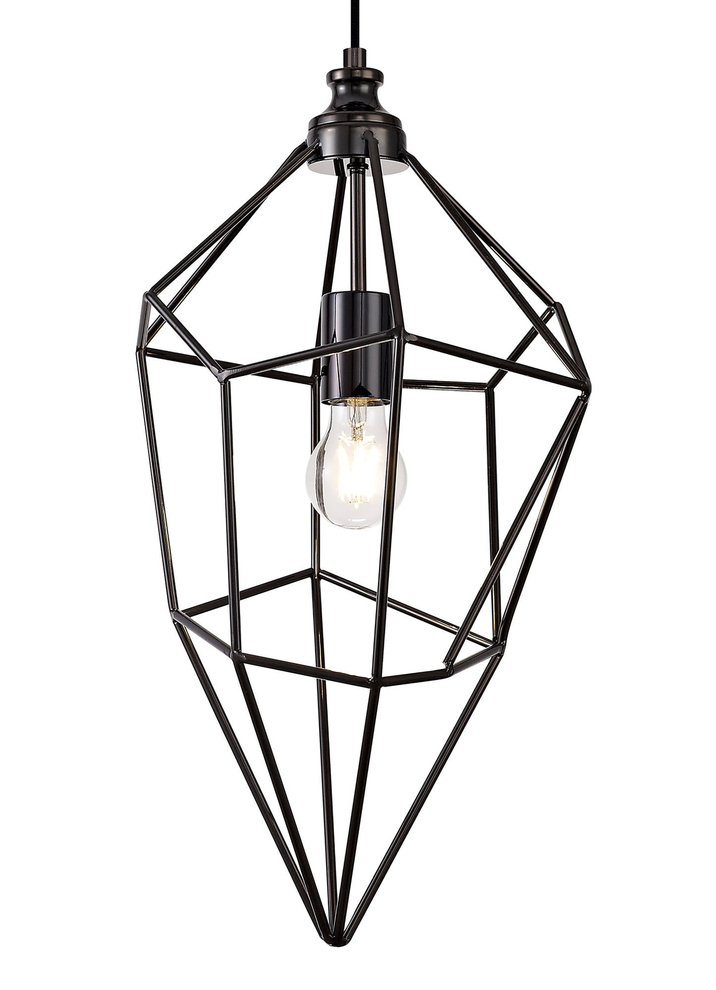 Lymm Large Pendant, 1 x E27, Black Nickel 2