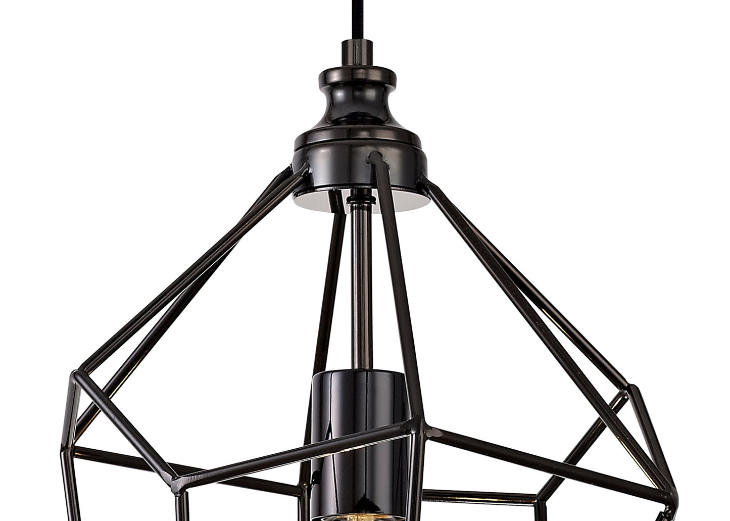 Lymm Large Pendant, 1 x E27, Black Nickel 2