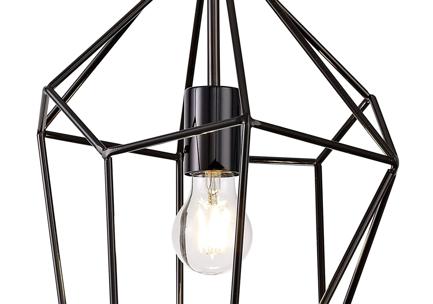 Lymm Large Pendant, 1 x E27, Black Nickel 2