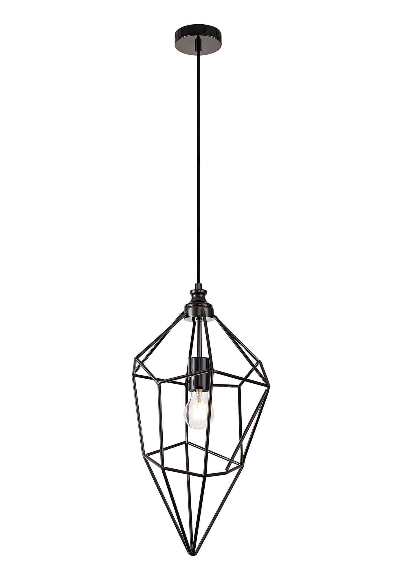 Lymm Large Pendant, 1 x E27, Black Nickel 2