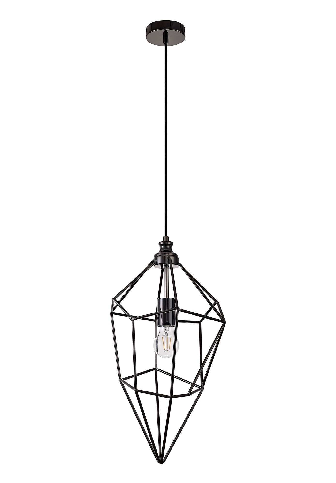 Lymm Large Pendant, 1 x E27, Black Nickel 2