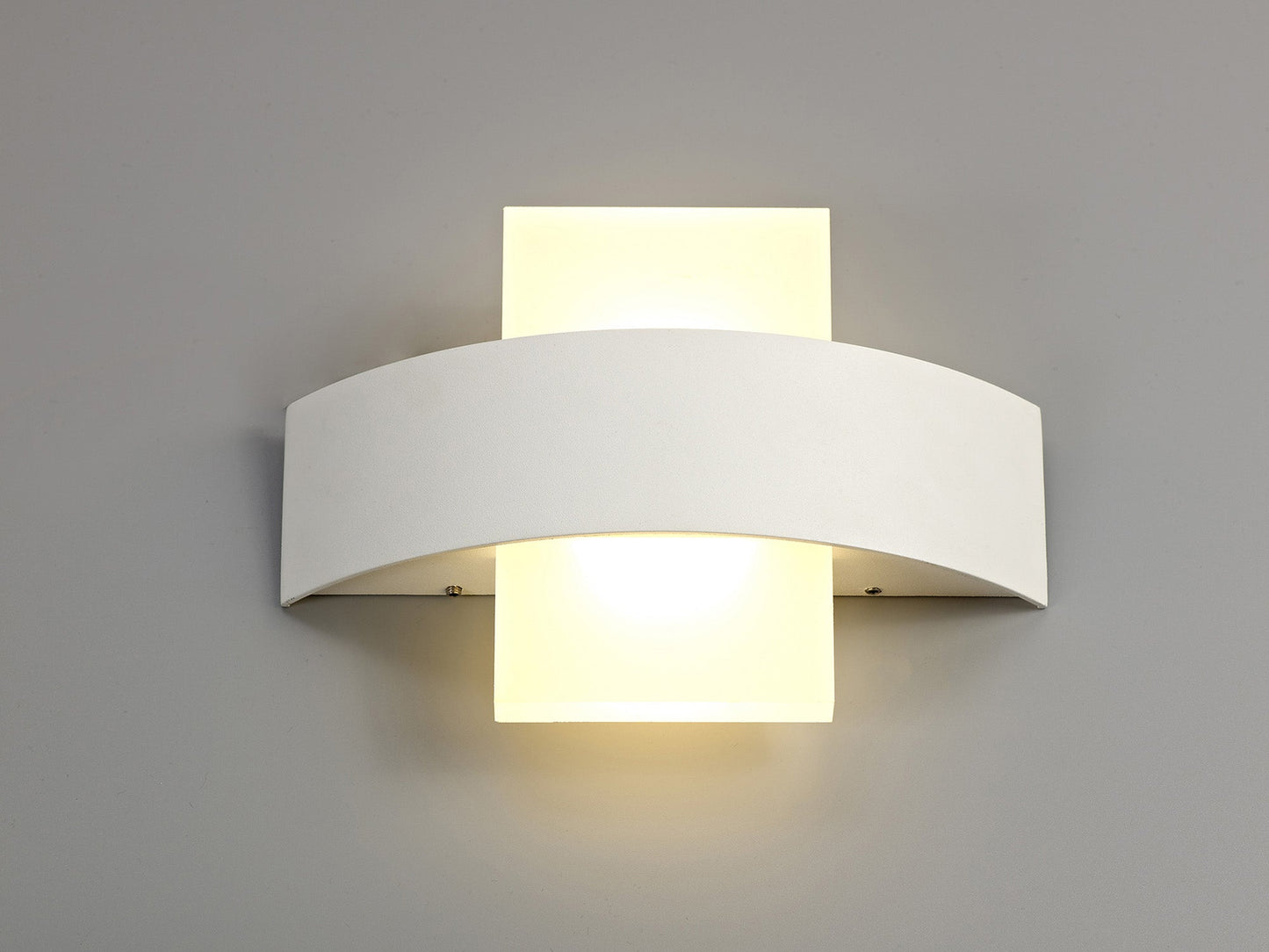 Malt Up & Downward Lighting Wall Lamp, 2 x 5W LED, 3000K, 850lm, IP54, Sand White, 3yrs Warranty
