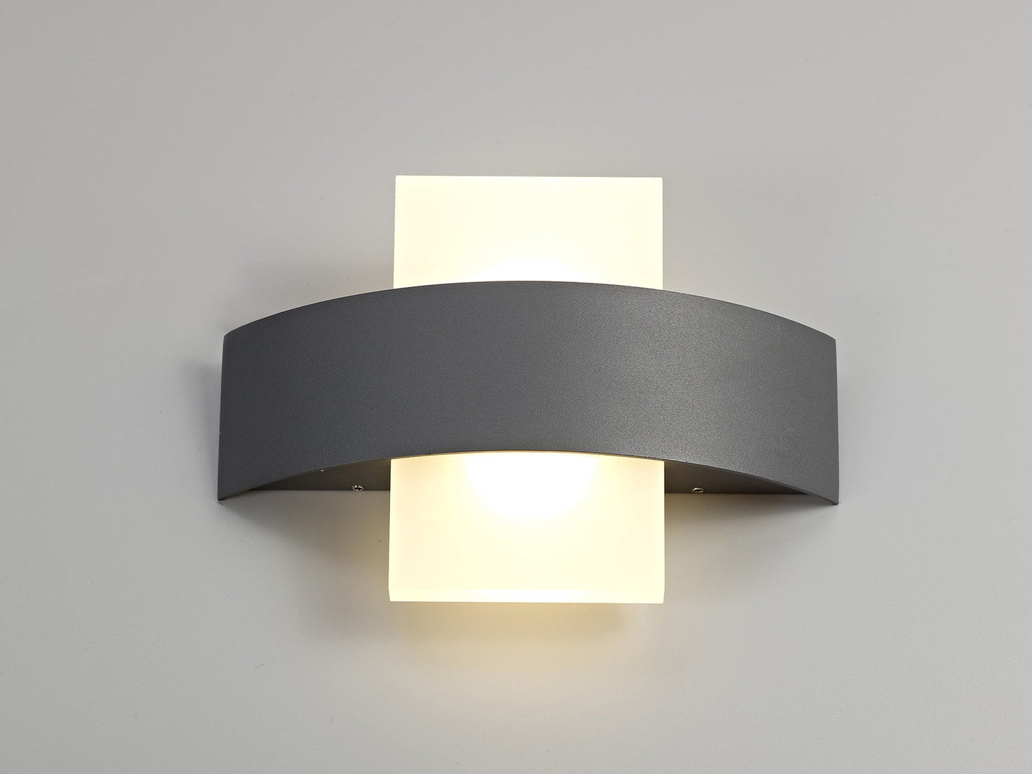 Malt Up & Downward Lighting Wall Lamp, 2 x 5W LED, 3000K, 850lm, IP54, Anthracite, 3yrs Warranty