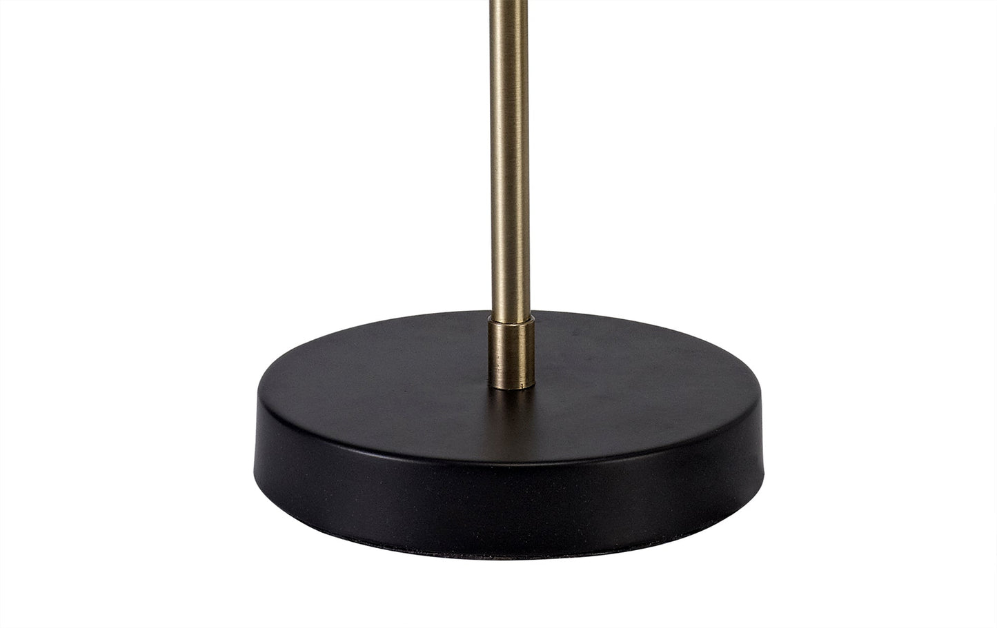 Marple Table Lamp, 2 Light G9, Matt Black and Antique Brass and Cognac Glass
