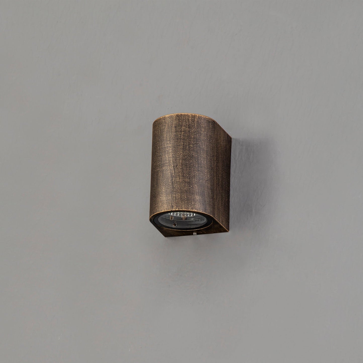 Mill Curved Wall Lamp, 1 x GU10, IP54, Black and Gold