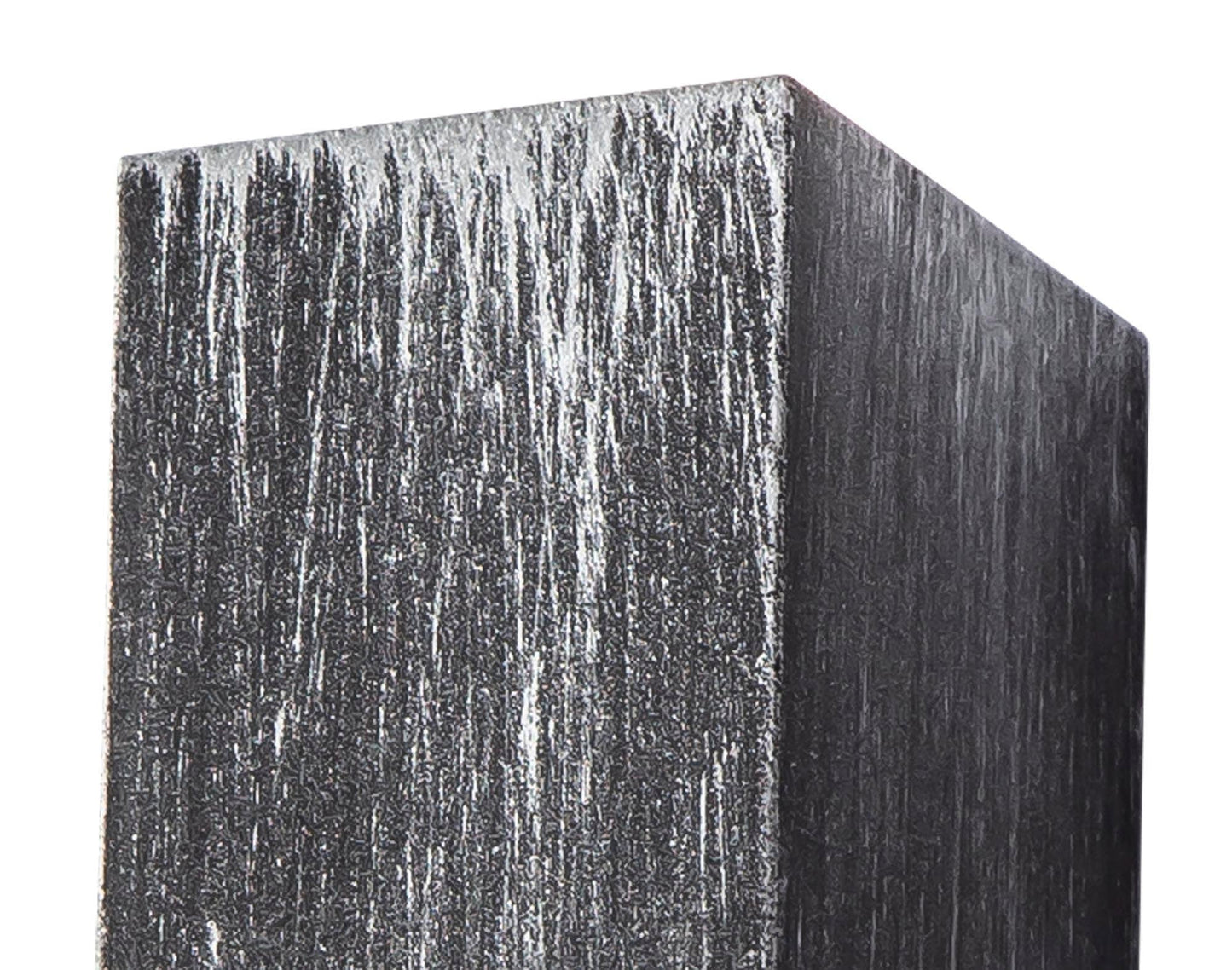 Mill Rectangle Wall Lamp, 2 x GU10, IP54, Black and Silver